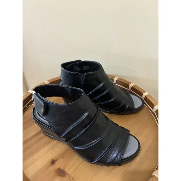 Croft & Barrow Women's Ortholite Size 8M Open Toe Bootie BLACK NEW - Picture 2 of 6